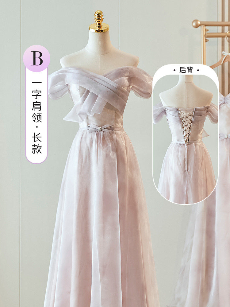 LOVERCCR Bridesmaid Dress New Wedding Summer Niche Senior Sisters Group Host Evening Dress Skirt Female Thin Elegant