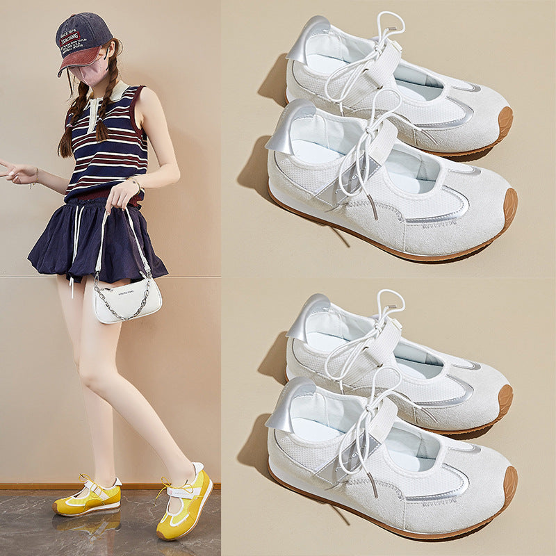 ins Korean version hollow German training shoes women's summer mesh breathable new student running sports casual shoes Y05