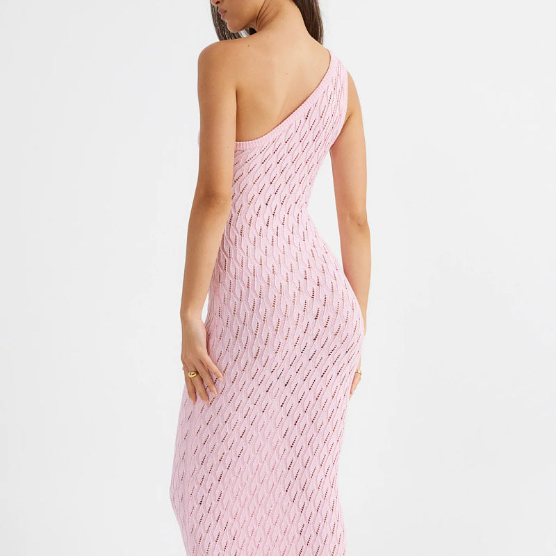 New Popular trade summer new women's clothing sexy spice girls hollow knitted dress stacked long blouse women