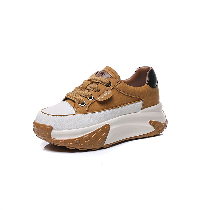 loveccr Small Casual Shoes for Women Summer New Versatile Thick Bottom Hollow out Dad Shoes Fashion Retro Sneaker