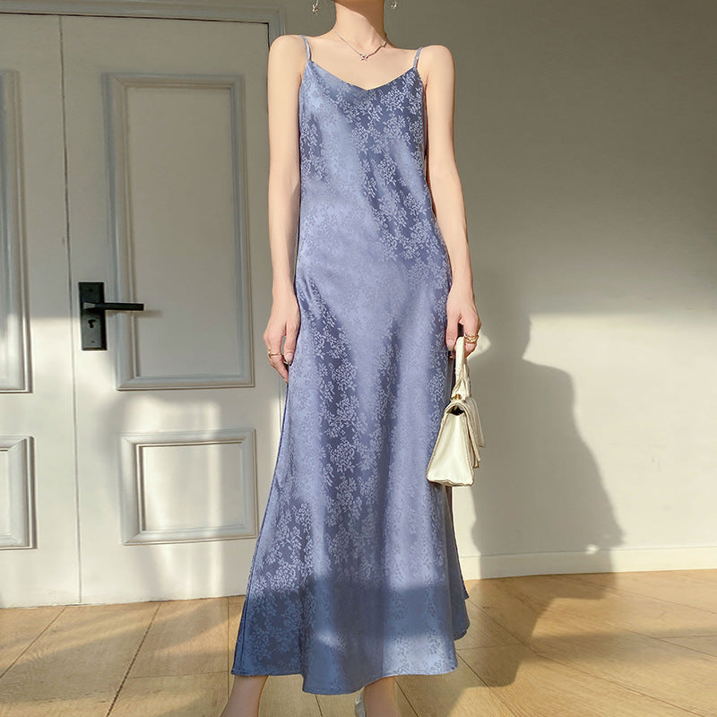 Chinese Style Sling Dress Summer Sexy New Chinese Style Dress Women's Texture Gentle High-Grade Dress