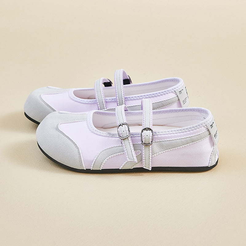 summer breathable new Mary Jane flat loafers round head casual comfortable cute sweet XT182