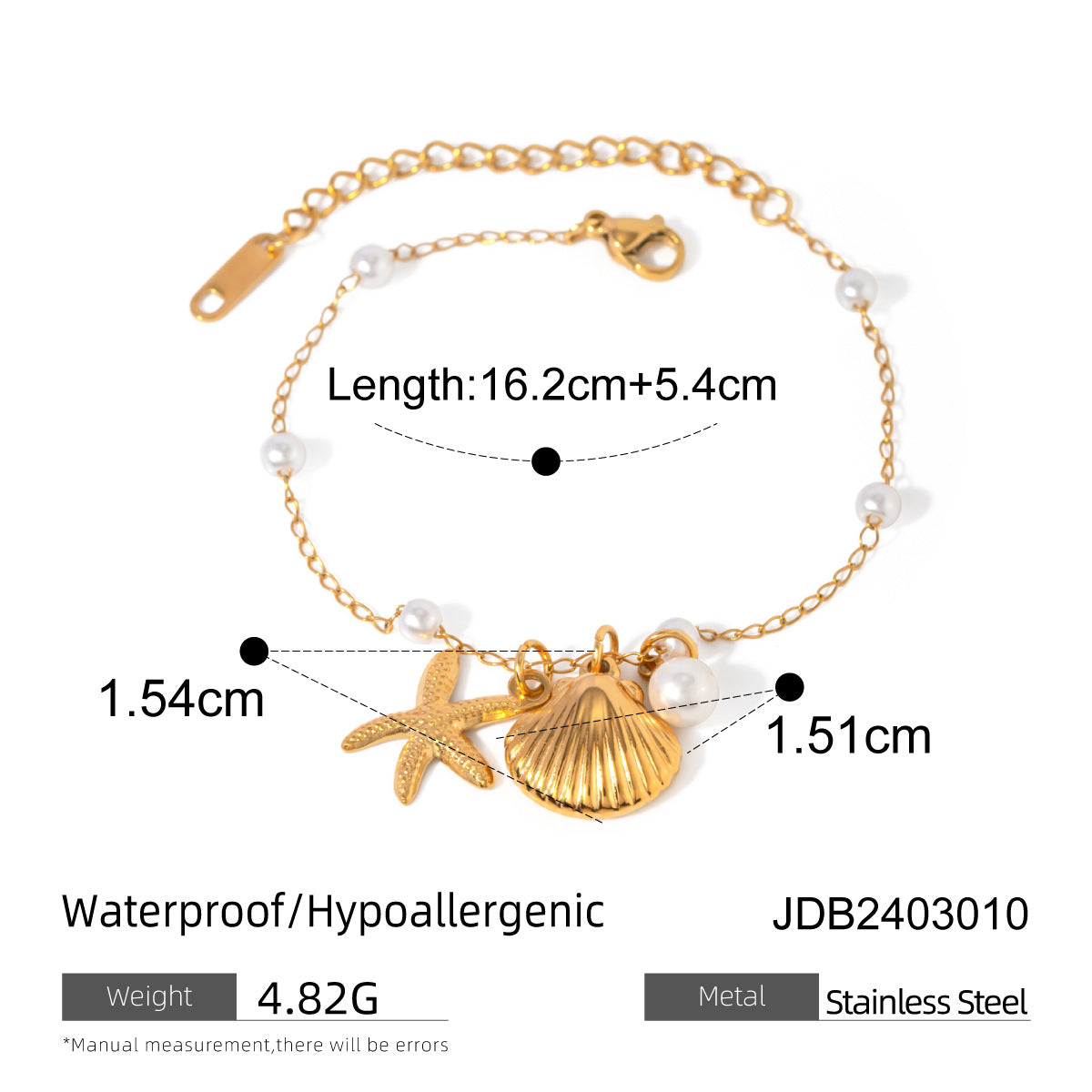 LOVECCR New Marine Series Pearl Accessories New Cross Border Fashion All-Match Starfish Shell Necklace Ornament
