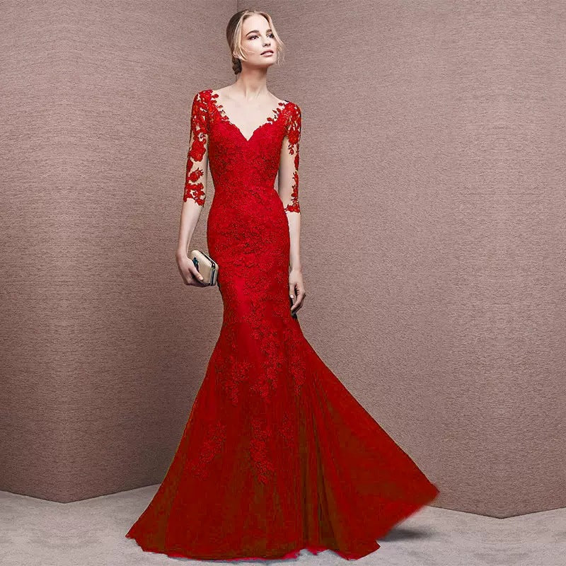 LOVECCR Evening Dress for Women 2022 New Simple and Elegant Dinner Party Host Dress Elegant Long Slimming Gorgeous Queen