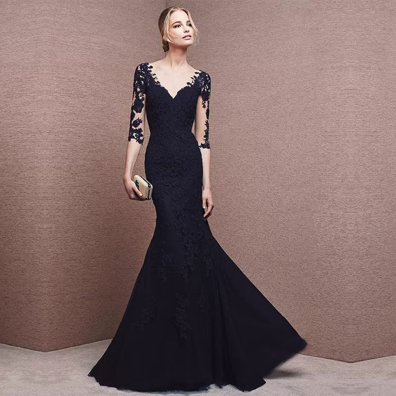 LOVECCR Evening Dress for Women 2022 New Simple and Elegant Dinner Party Host Dress Elegant Long Slimming Gorgeous Queen