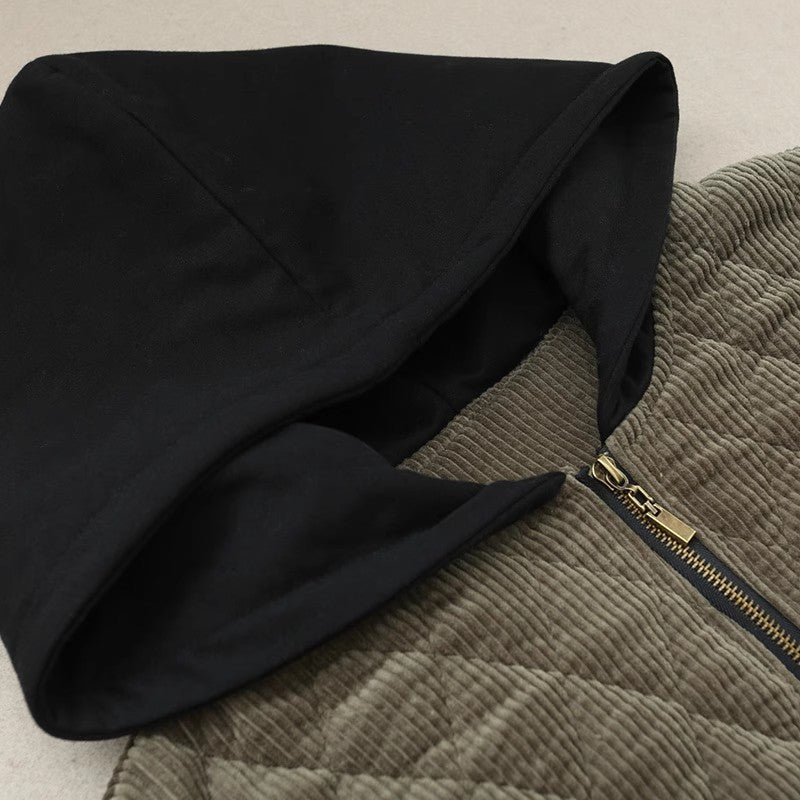 popular winter clothing new Korean version loose large size casual short Popular style hooded corduroy thickened cotton coat women
