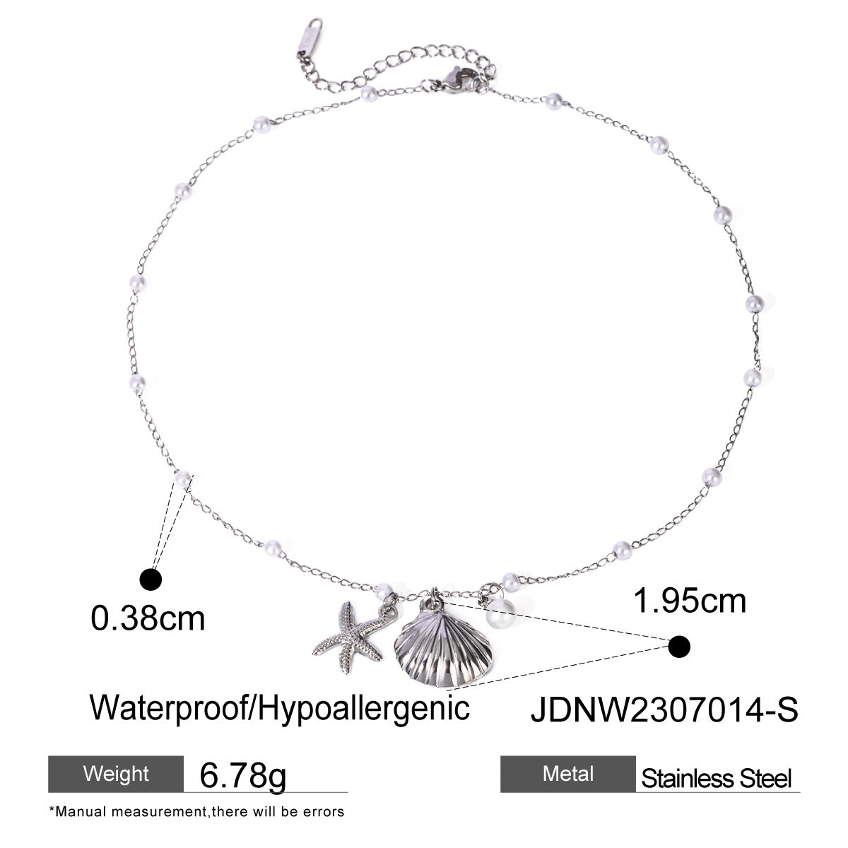 LOVECCR New Marine Series Pearl Accessories New Cross Border Fashion All-Match Starfish Shell Necklace Ornament