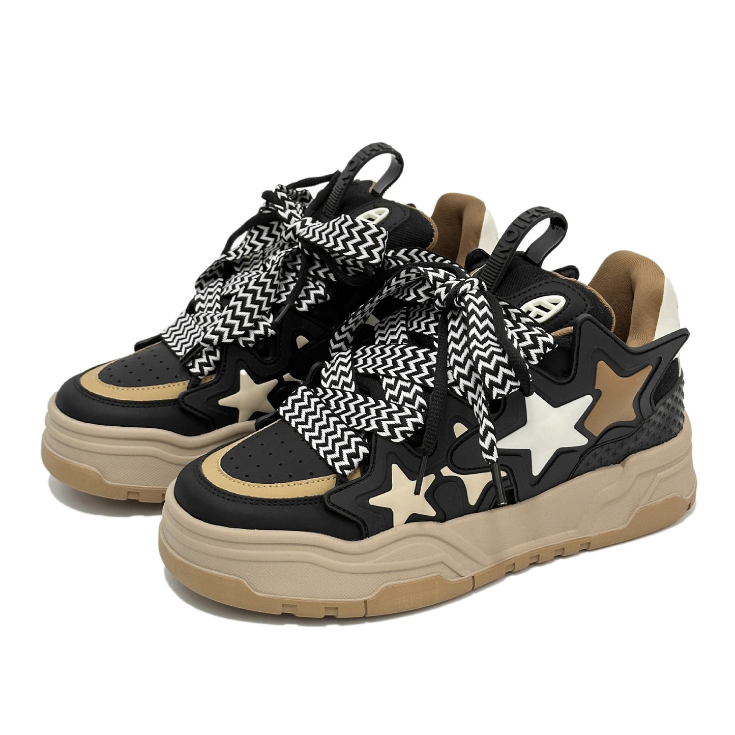 loveccr Cream Beige XINGX Bread Shoes Men's and Women's National Fashion New Thick Bottom Couple Sneakers Song Yaxuan Same Shoes
