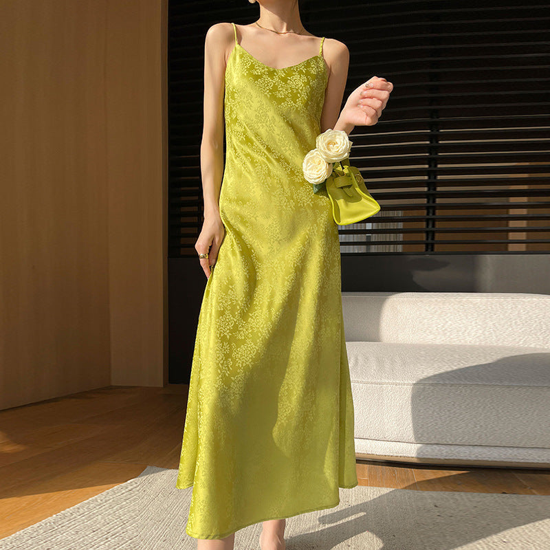 Chinese Style Sling Dress Summer Sexy New Chinese Style Dress Women's Texture Gentle High-Grade Dress