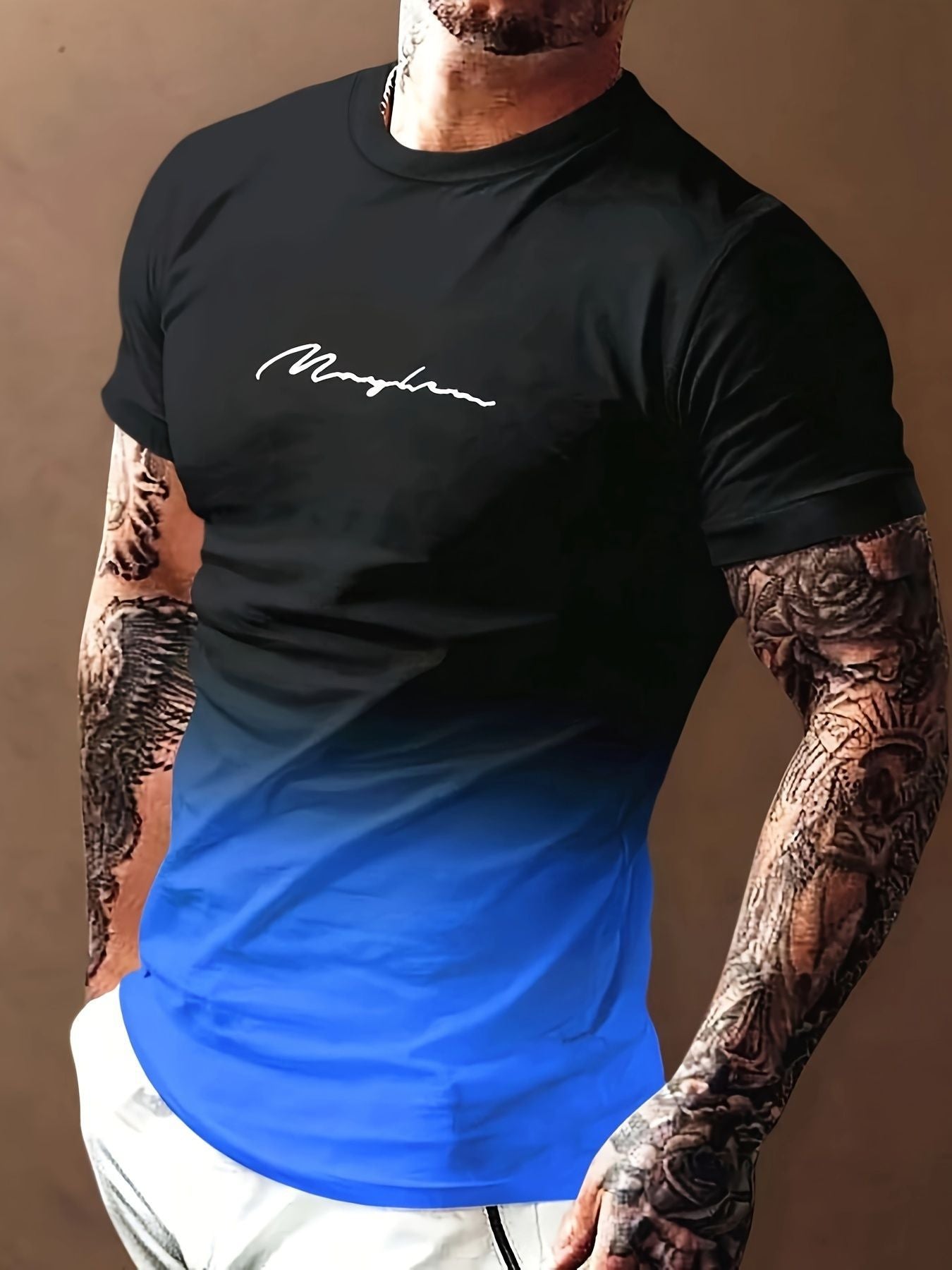 Cross-Border Foreign Trade Hot Sale European and American Style Men's Clothing Youth Sports Digital Printing 3DT T-shirt Short Sleeve