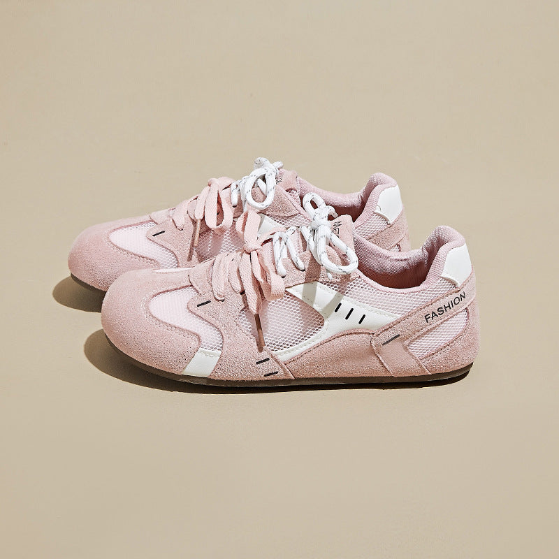 ins Korean version of the new lightweight German training little white shoes for women summer mesh breathable student flat bottom casual F128