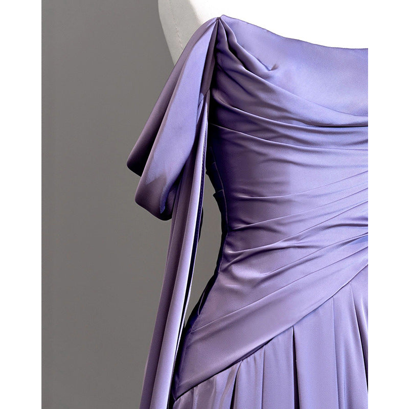 LOVERCCR Style Tube Top off-Shoulder Dress Bridal Wedding Morning Gowns Design Sense Niche Sexy Long Mop Evening Dress