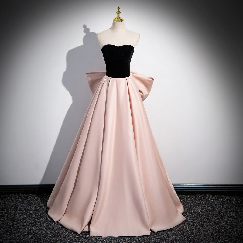 LOVERCCR Evening Dress High-End Affordable Luxury Niche Style High Sense Pink Banquet Annual Meeting Host Solo Vocal Music Art Test