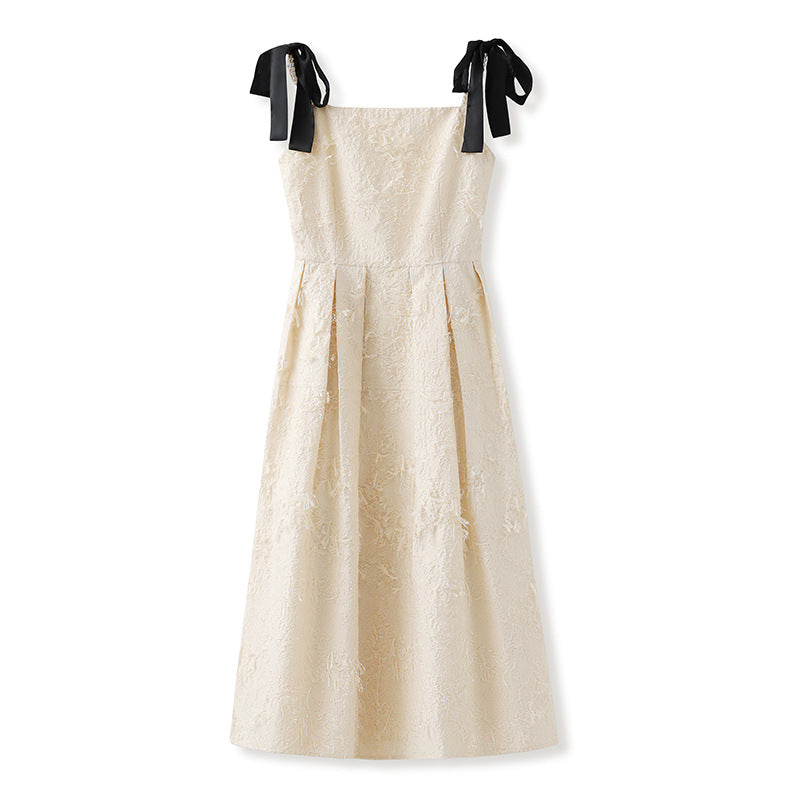 Summer suspender dress femininity light luxury high sense waist thin a word puffy skirt M6005