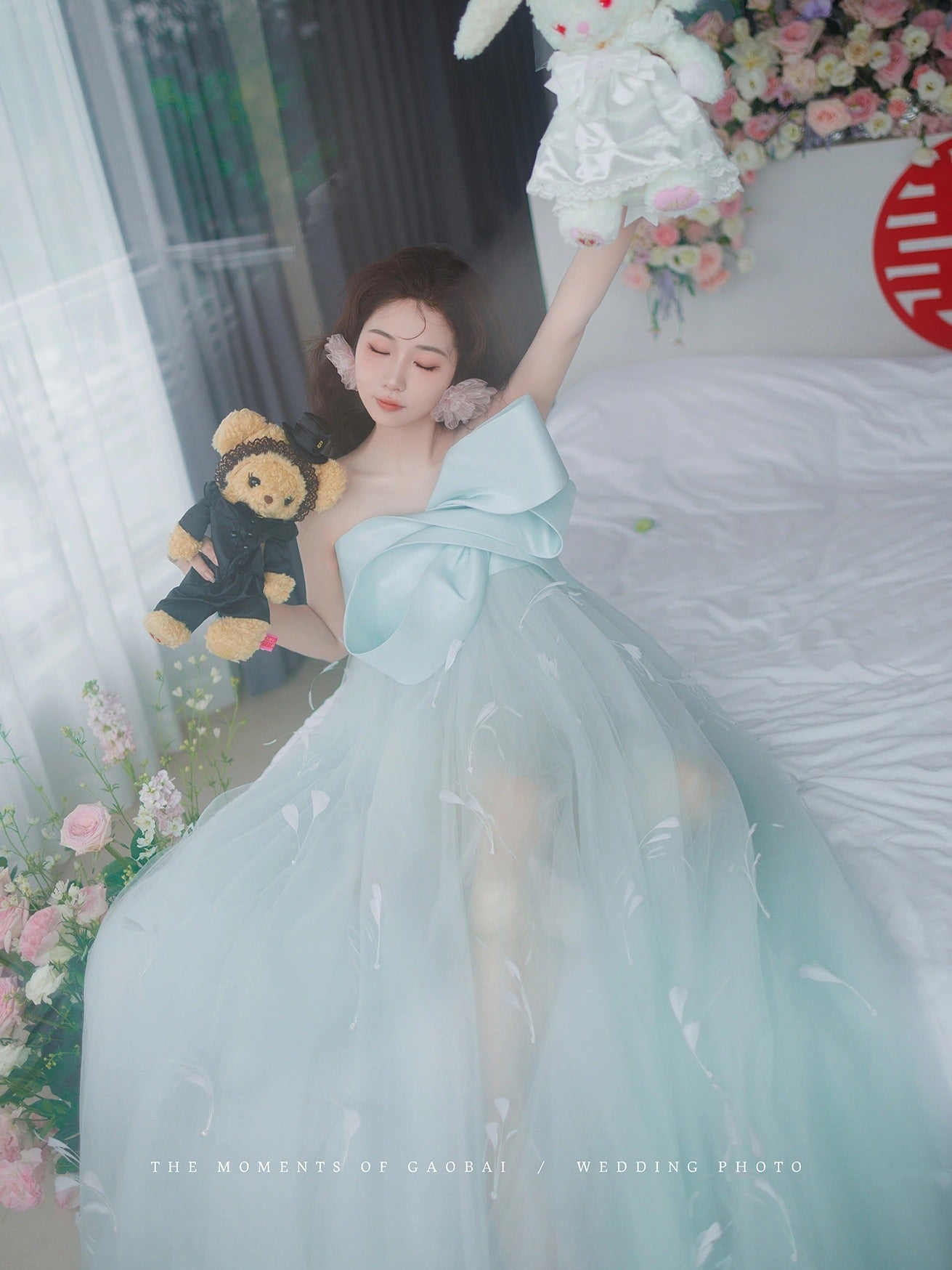 LOVERCCR New Chinese Style Morning Gowns Bride Wedding Toast Clothing Engagement Dress High-End Affordable Luxury Niche Light Wedding Dress Tube Top Dress