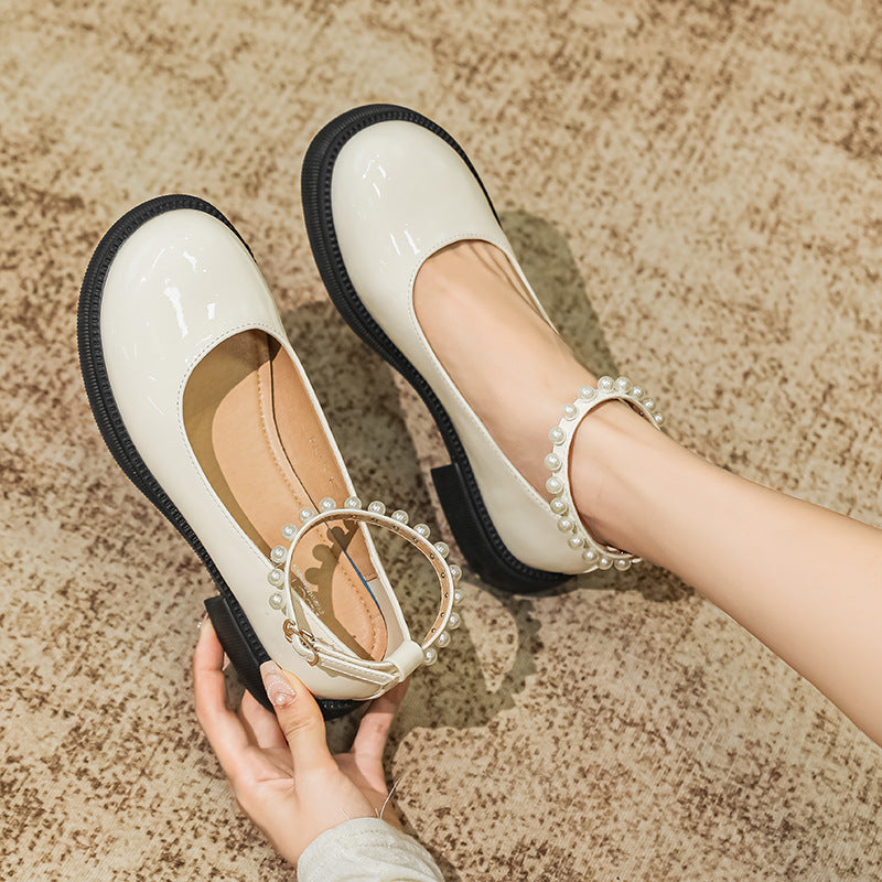 2025 Cowhide version~ New British style small leather shoes Mary Jane shoes niche design sense gentle loafers single shoes
