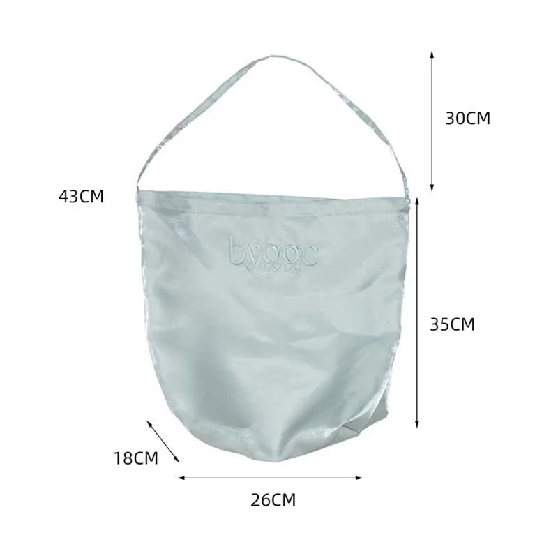 eybag - Women's Single Shoulder Bag Letter Embroidery Satin Large Capacity Tote Bags Leisure Commuter Handbag Lightweight