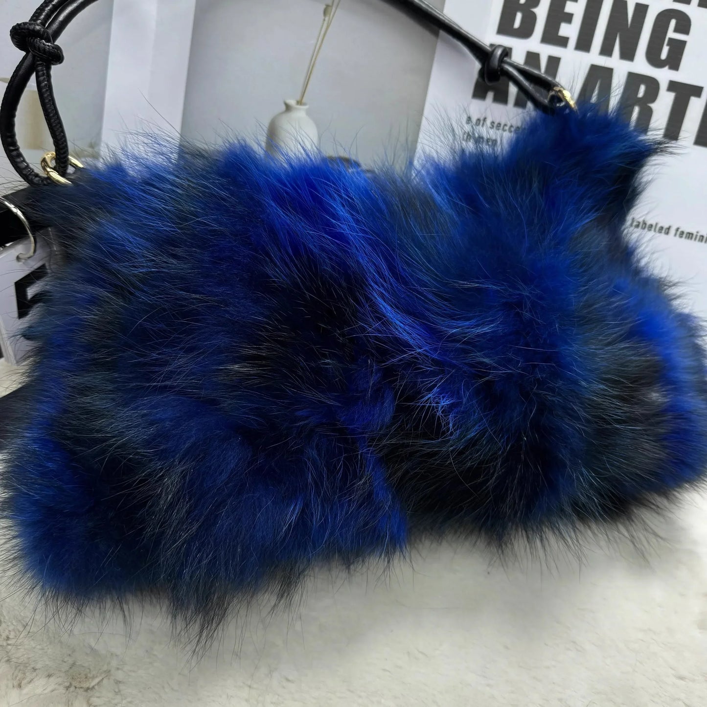eybag - NEW Real Fox Fur Woman Ladies Crossbody Bags Designer Luxury Handbags Women Handbag Shoulder Bag Fuzzy Fluffy Tote Bag