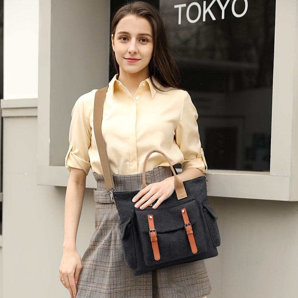 Large Canvas Tote Bags Hobo Crossbody Bag Purse for Women Vintage Casual Travel Shoulder Bags Handbags for Girl Beach Camping Park Messager Bag