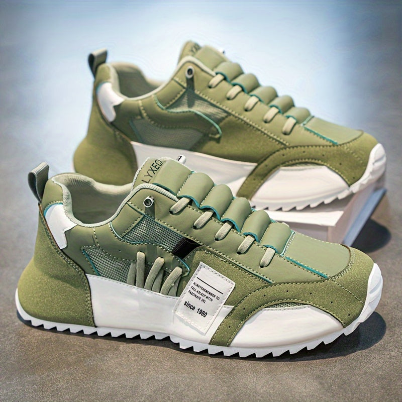 Men's Casual Sneakers - Breathable, Lightweight Sneakers for All Seasons, Lace-Up, Low Top Design with Durable PVC Sole