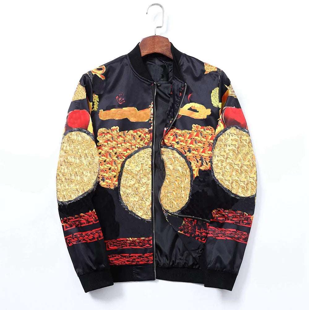 Fashion Autumn Men Casual Jacket Camouflage Print Windbreaker Jacket Men Long Sleeve Coat Plus Size Hoodie Thin Coat