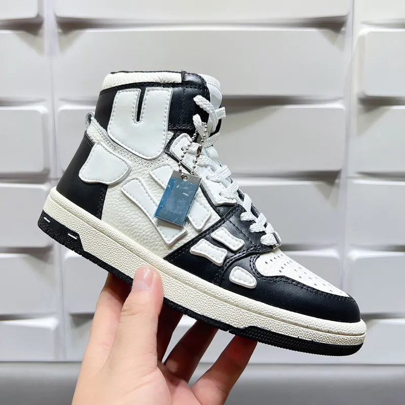 Shoes Running Men women Designer Skel Low Bones Hi Leather Sneakers Luxury Skeleton Blue Red White Black Green Gray Brown couple Original 35-46