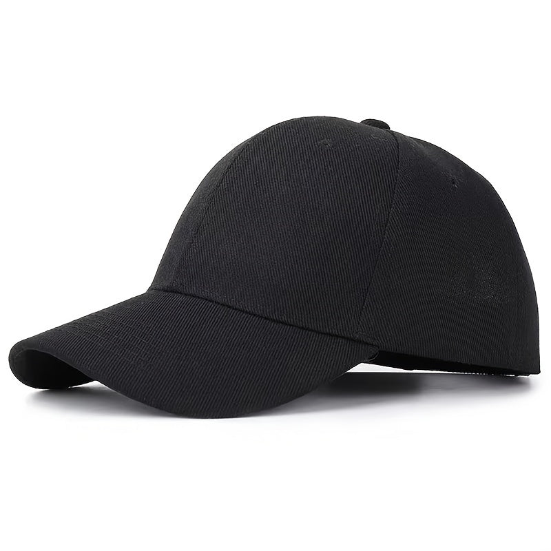 Mens Classic Black Baseball Cap - Minimalist Design with Sunshade Protection - Ideal for Sports, Outdoors, and Gifting