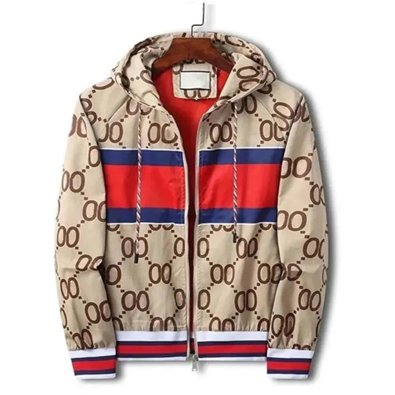 NEW Casual Mens Jacket Coat Caps Luxury designer bomber jacket High quality Letter Striped Jacket Autumn Fashion Outdoor Hoodies Coats Badge Windbreakers