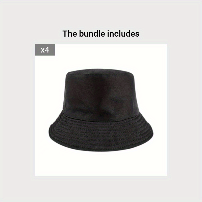 1pc Stylish Unisex Bucket Hat - Double-Sided Sunshade, Plain Color, Versatile, Trendy, and Breathable for Outdoor Vacation Travel, Hiking, and Daily Wear