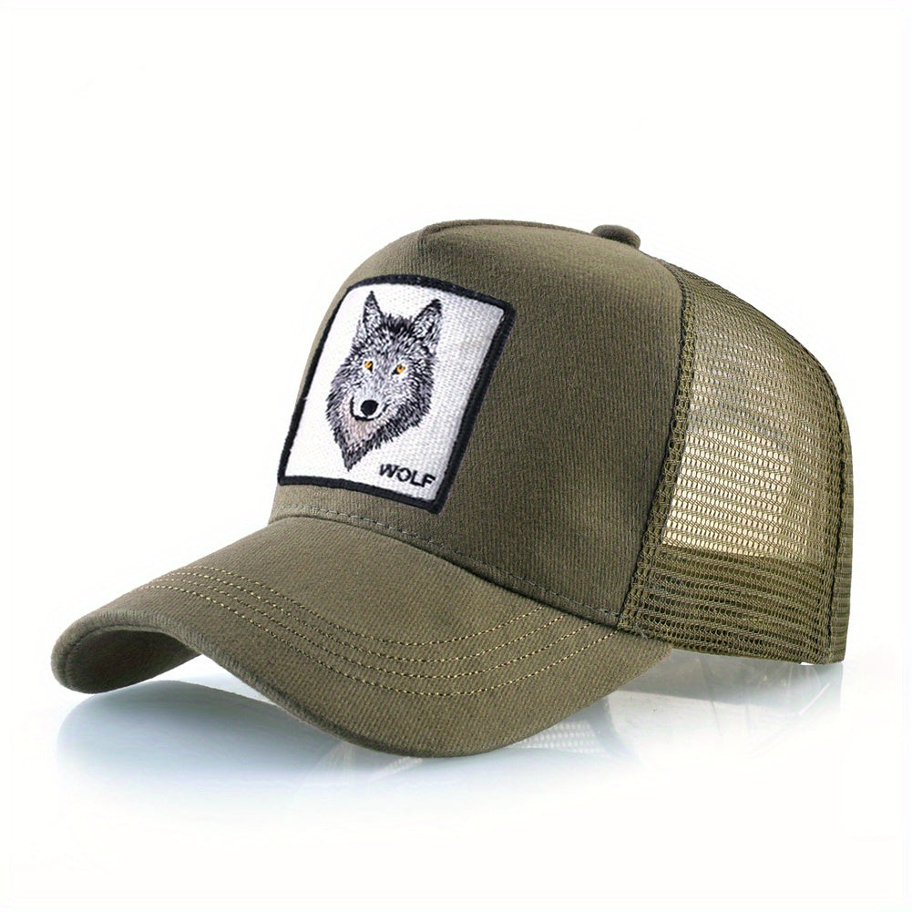 Men's Summer Breathable Sports Peaked Cap Outdoor Casual Embroidery Animal Baseball Cap Hip-hop Sun Hat For Men And Women