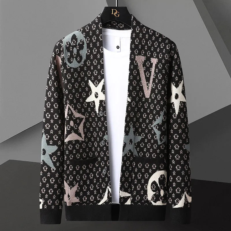 Men's Sweaters New Fall Winter Brand Fashion Knit Cashmere Cardigan Sweater Korean Style Mens Trendy Cardigans Jacket Men Clothes