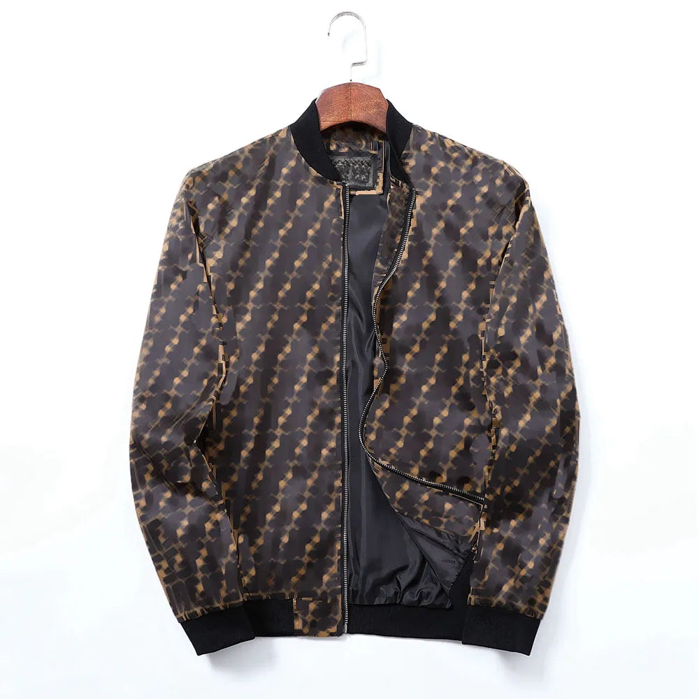 Fashion Autumn Men Casual Jacket Camouflage Print Windbreaker Jacket Men Long Sleeve Coat Plus Size Hoodie Thin Coat