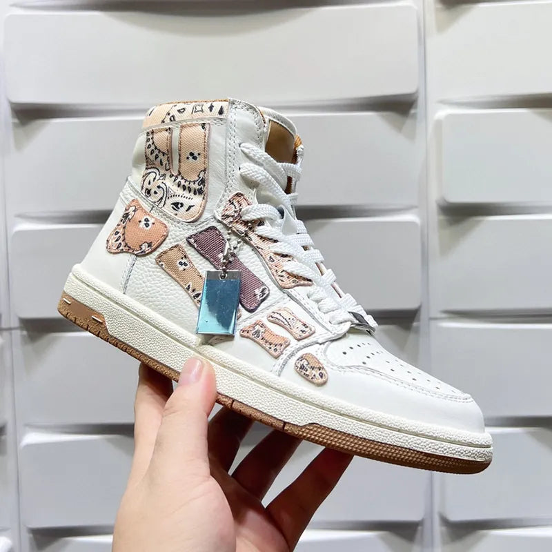 Shoes Running Men women Designer Skel Low Bones Hi Leather Sneakers Luxury Skeleton Blue Red White Black Green Gray Brown couple Original 35-46