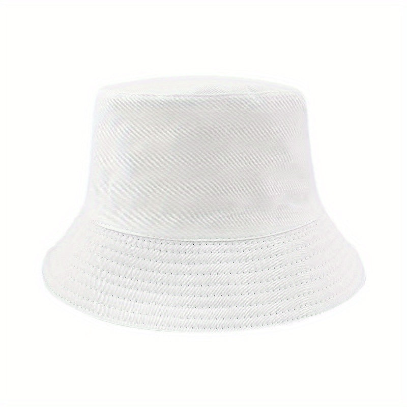 1pc Stylish Unisex Bucket Hat - Double-Sided Sunshade, Plain Color, Versatile, Trendy, and Breathable for Outdoor Vacation Travel, Hiking, and Daily Wear
