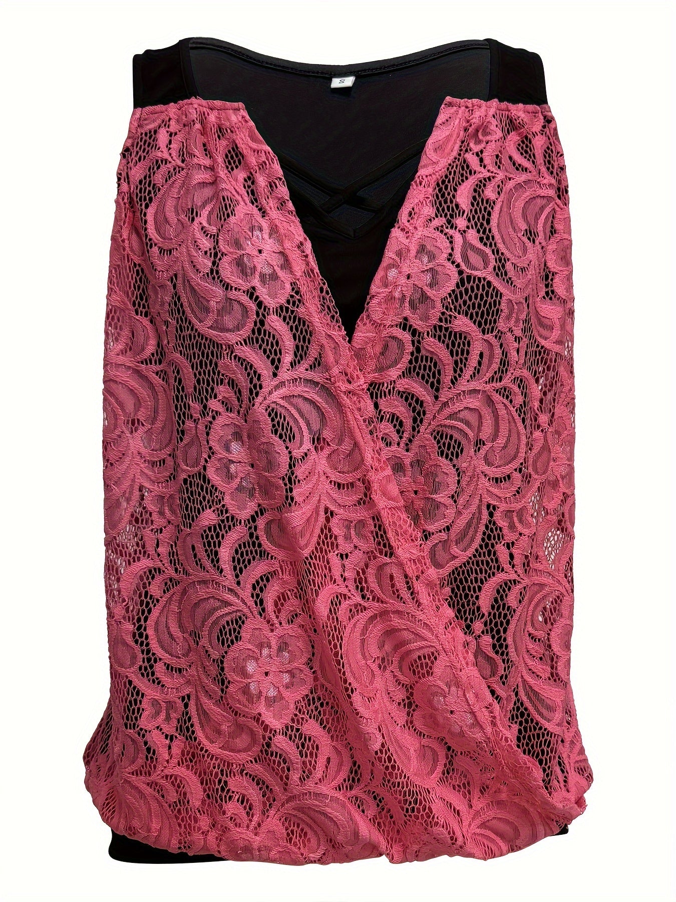 Chic Ruched Sleeveless Tank Top - Lace Detailing, Comfort Fit for Casual Summer Days, Womens Fashion