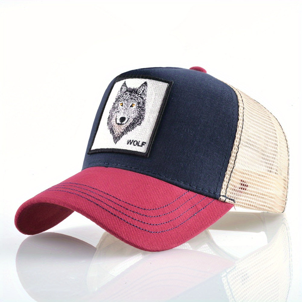 Men's Summer Breathable Sports Peaked Cap Outdoor Casual Embroidery Animal Baseball Cap Hip-hop Sun Hat For Men And Women