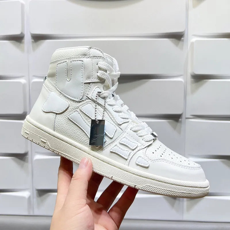 Shoes Running Men women Designer Skel Low Bones Hi Leather Sneakers Luxury Skeleton Blue Red White Black Green Gray Brown couple Original 35-46