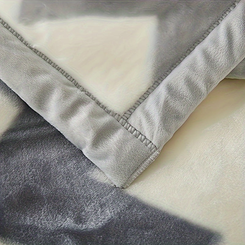 Luxurious Double-Layered Coral Fleece Throw Blanket - Soft, Thick & Cozy for Winter Comfort | Vintage Animal Design
