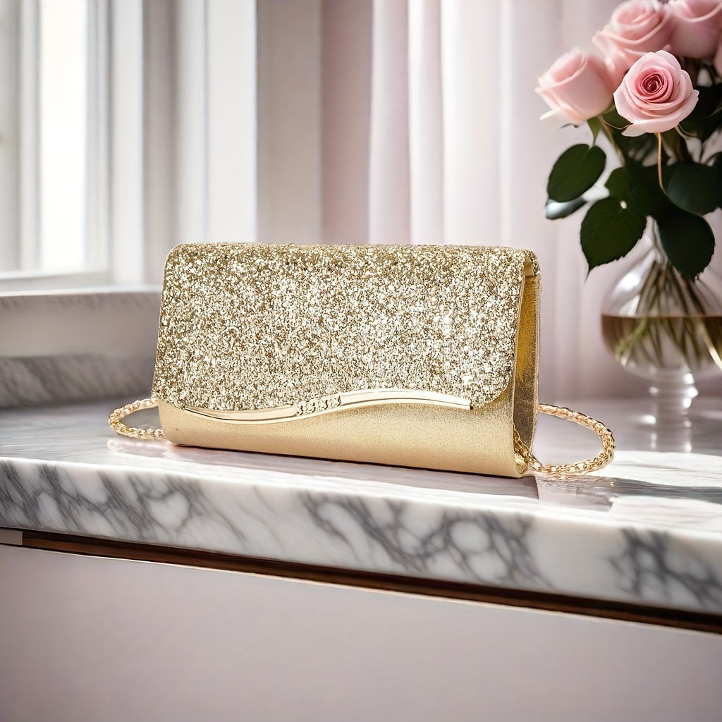 Elegant Ladies Clutch Bag, Sparkling Crystal Evening Purse, Bridal Party Handbag For Prom, Gatherings, Weddings - Chic Party Accessory
