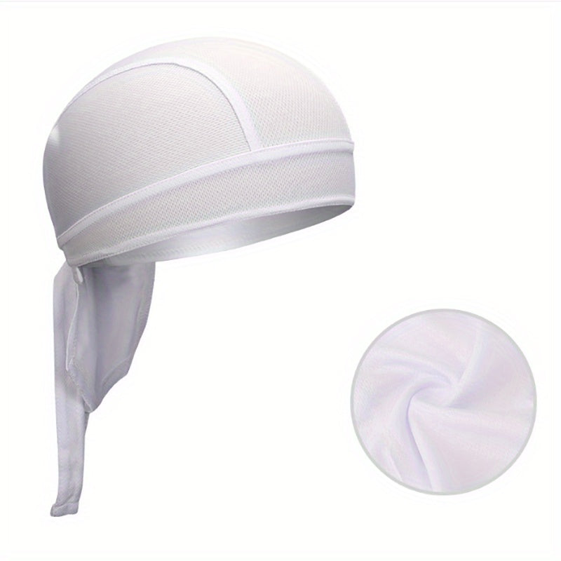 Breathable & Durable Mesh Pirate Bandana Hat - Lightweight, Stylish Vintage Hijab for Cycling, Sports & Hip Hop Fashion