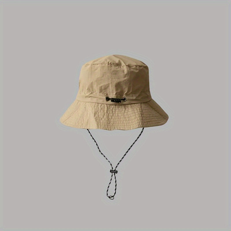 1pc Foldable Portable Sunshade Bucket Hat - Waterproof, Quick Drying, Adjustable Backpack Buckle, Breathable, Lightweight, Versatile Outdoor Mountaineering Hat for Men and Women - Perfect for Fishing, Hiking, Camping, Traveling