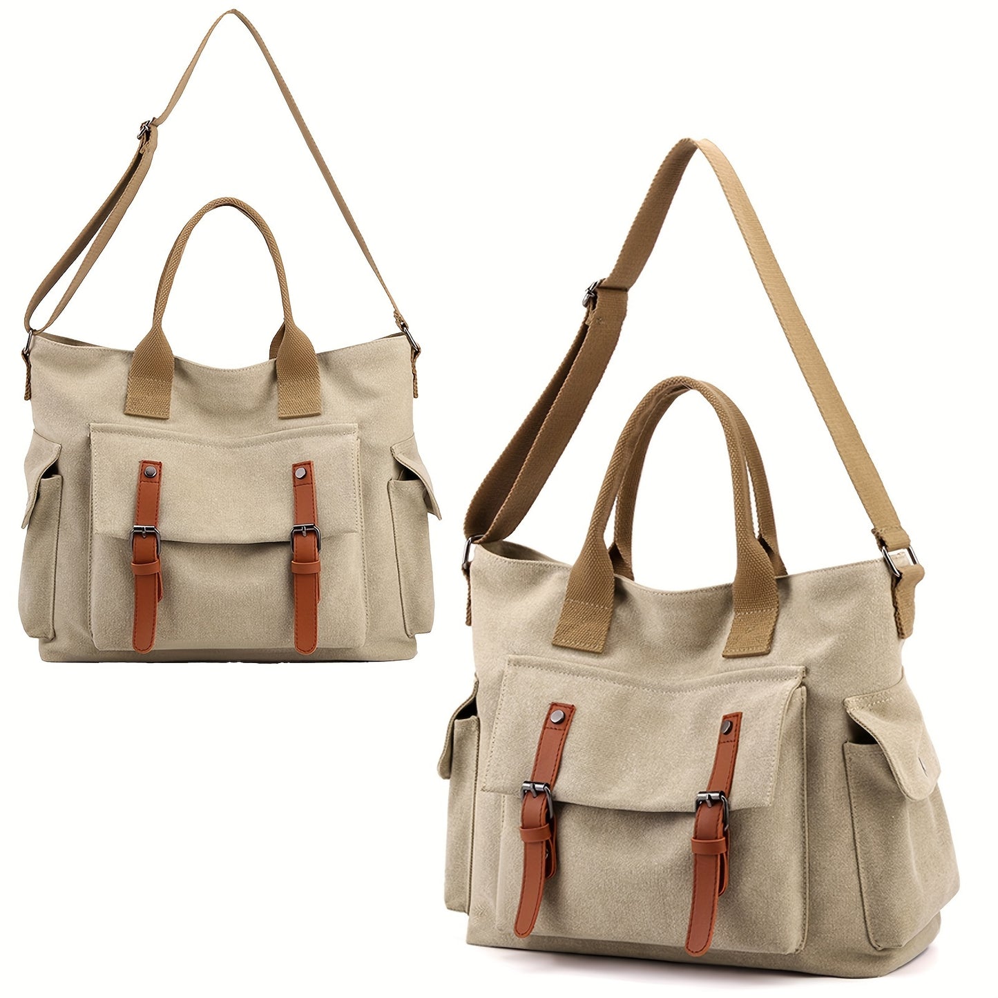 Large Canvas Tote Bags Hobo Crossbody Bag Purse for Women Vintage Casual Travel Shoulder Bags Handbags for Girl Beach Camping Park Messager Bag
