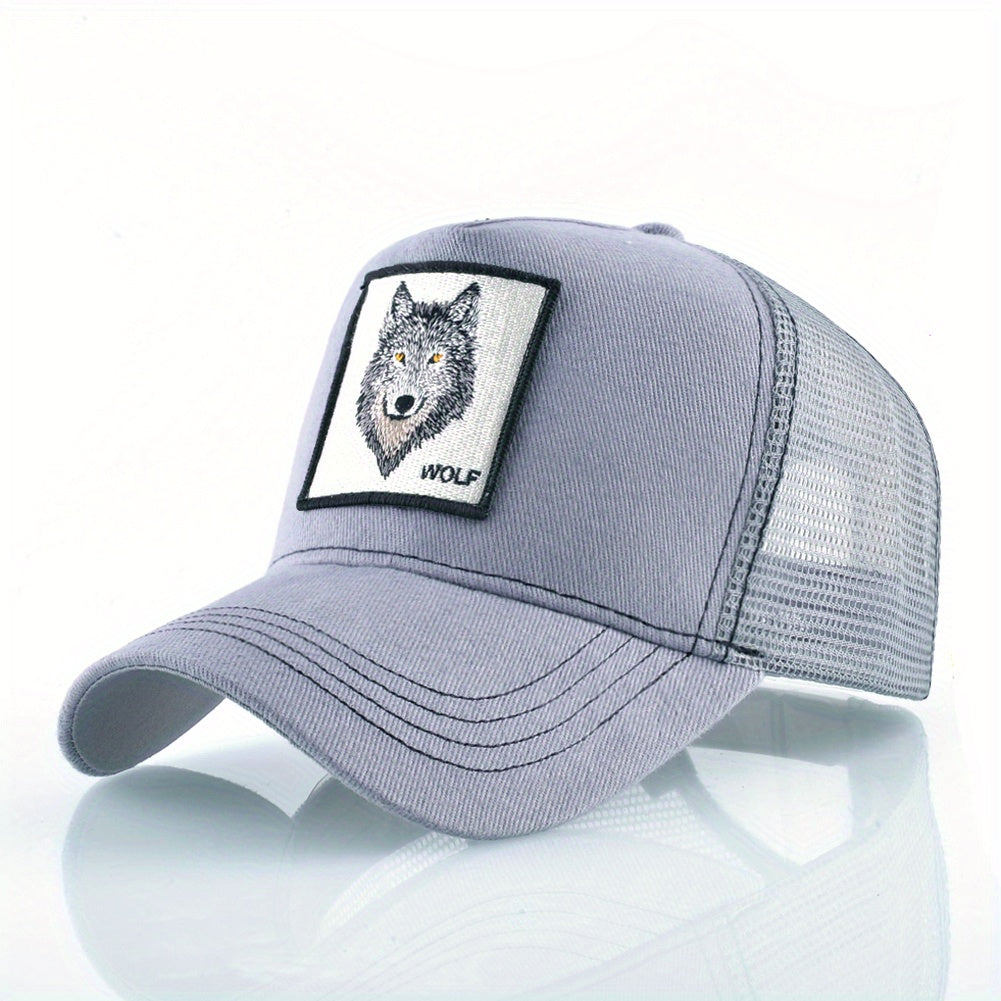 Men's Summer Breathable Sports Peaked Cap Outdoor Casual Embroidery Animal Baseball Cap Hip-hop Sun Hat For Men And Women