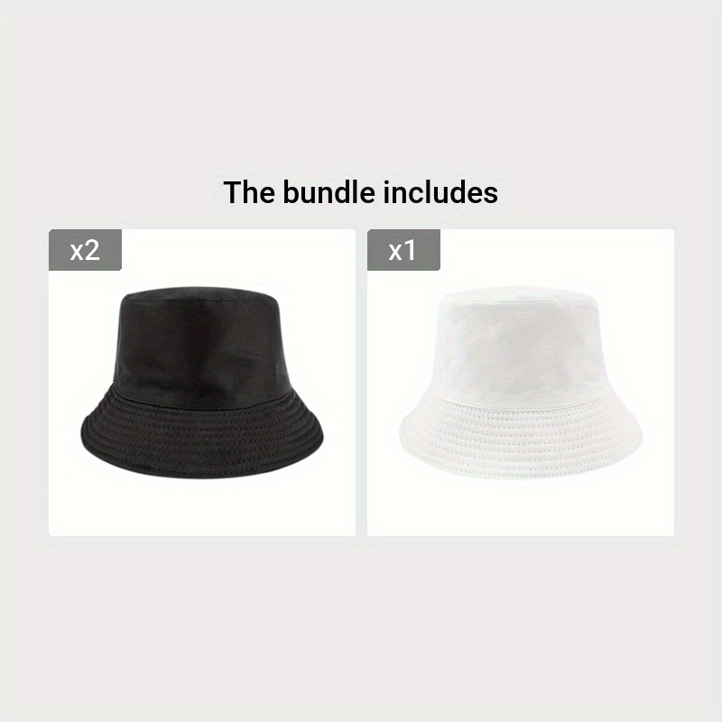 1pc Stylish Unisex Bucket Hat - Double-Sided Sunshade, Plain Color, Versatile, Trendy, and Breathable for Outdoor Vacation Travel, Hiking, and Daily Wear