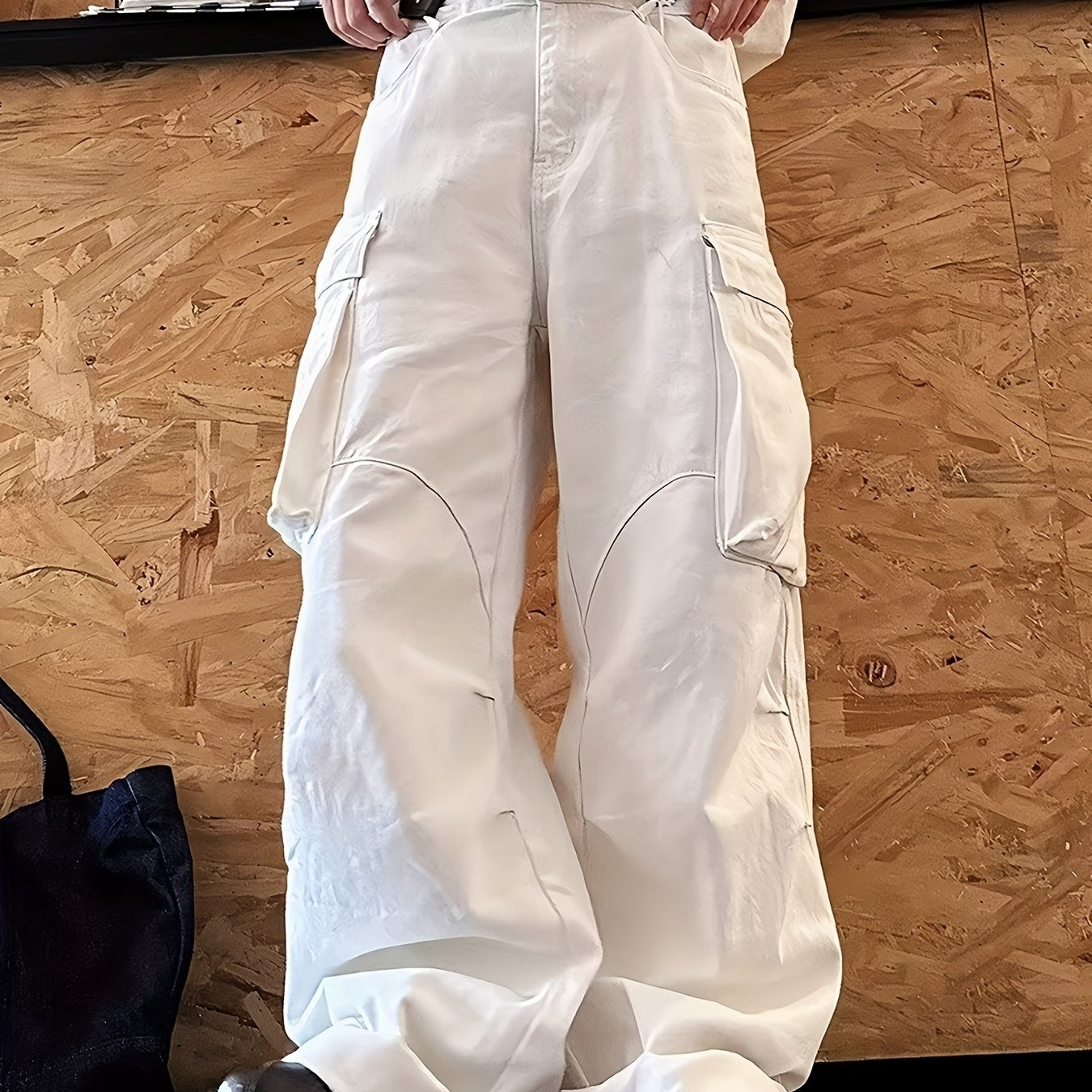 Men's Loose Fit Wide Leg Jeans With Pockets, Men's Stylish Comfy Denim Pants, Street Style Fashion