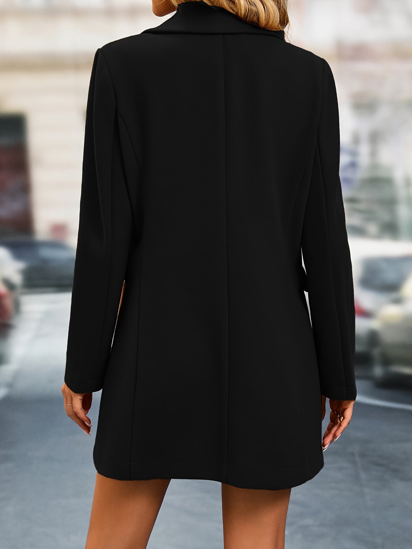 Luxurious Faux Fur Solid Single Breasted Jacket - Women's Elegant Long Sleeve Winter Coat - Soft, Warm, and Chic Outerwear for Fall and Winter Seasons