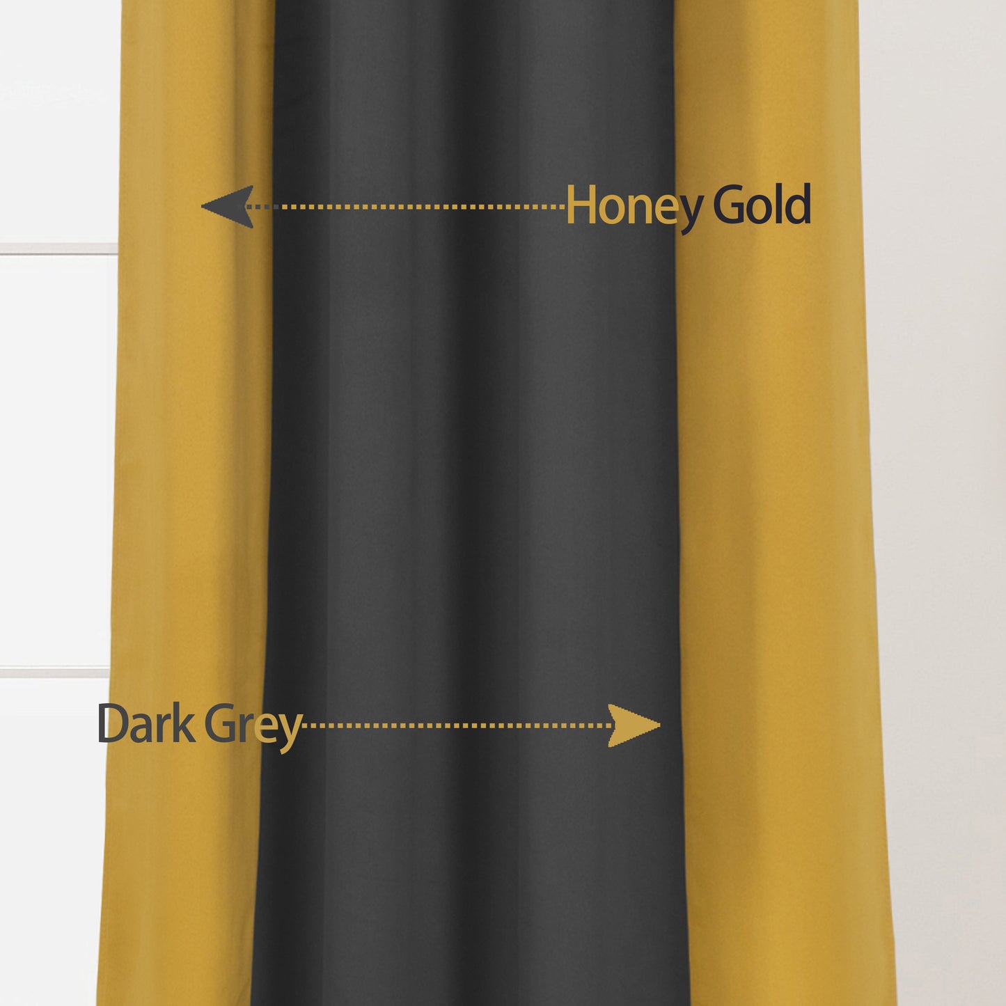 1pc Stylish Double Color Block Blackout Curtains for Living Room and Bedroom - Perfect for Room Decor and Home Decor