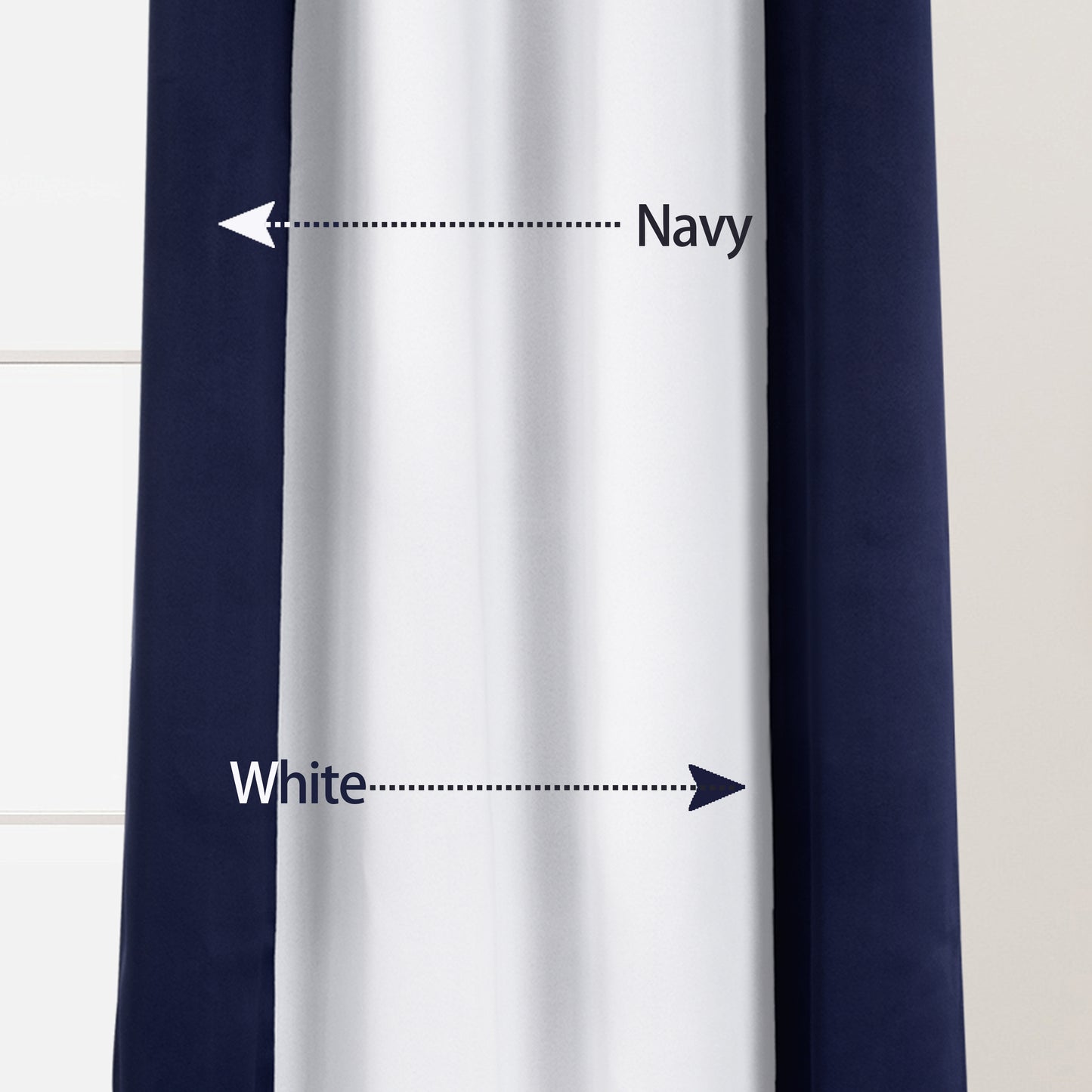 1pc Stylish Double Color Block Blackout Curtains for Living Room and Bedroom - Perfect for Room Decor and Home Decor