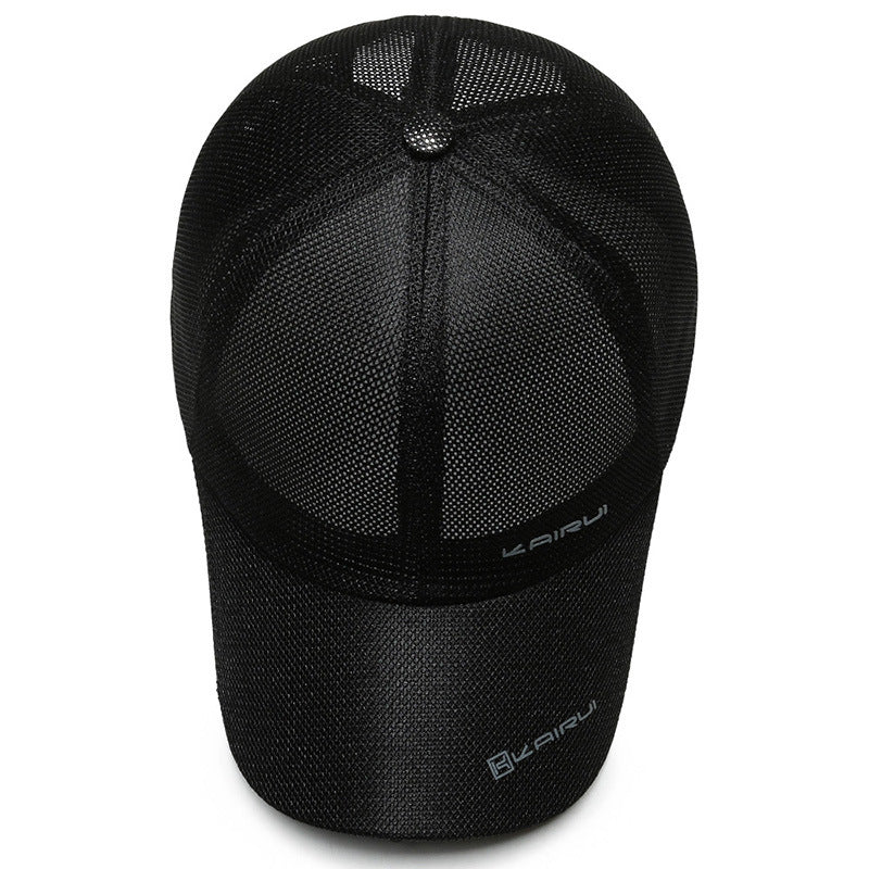 Men's Premium Solid Color Mesh Baseball Cap - Breathable, Lightweight, Adjustable, One-Size-Fits-Most, Casual, Sporty, Summer Essential for Outdoor Activities