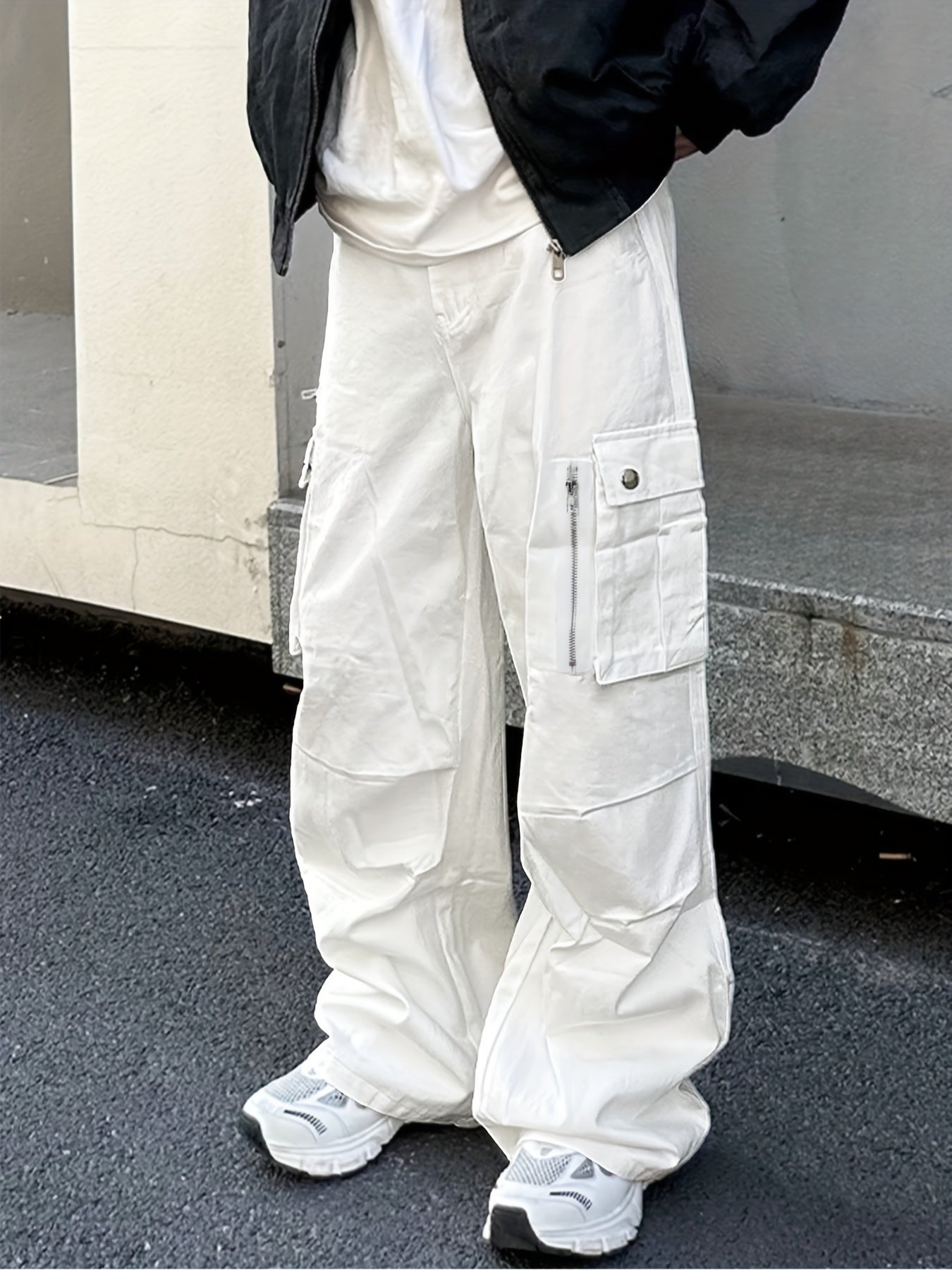Men's Comfort Fit Classic Cargo Pants - Multi-Pocket, Loose Drawstring, Breathable, Water-Resistant, Skateboarding, Street, Outdoor Camping, Travel, Hiking, and Everyday Wear